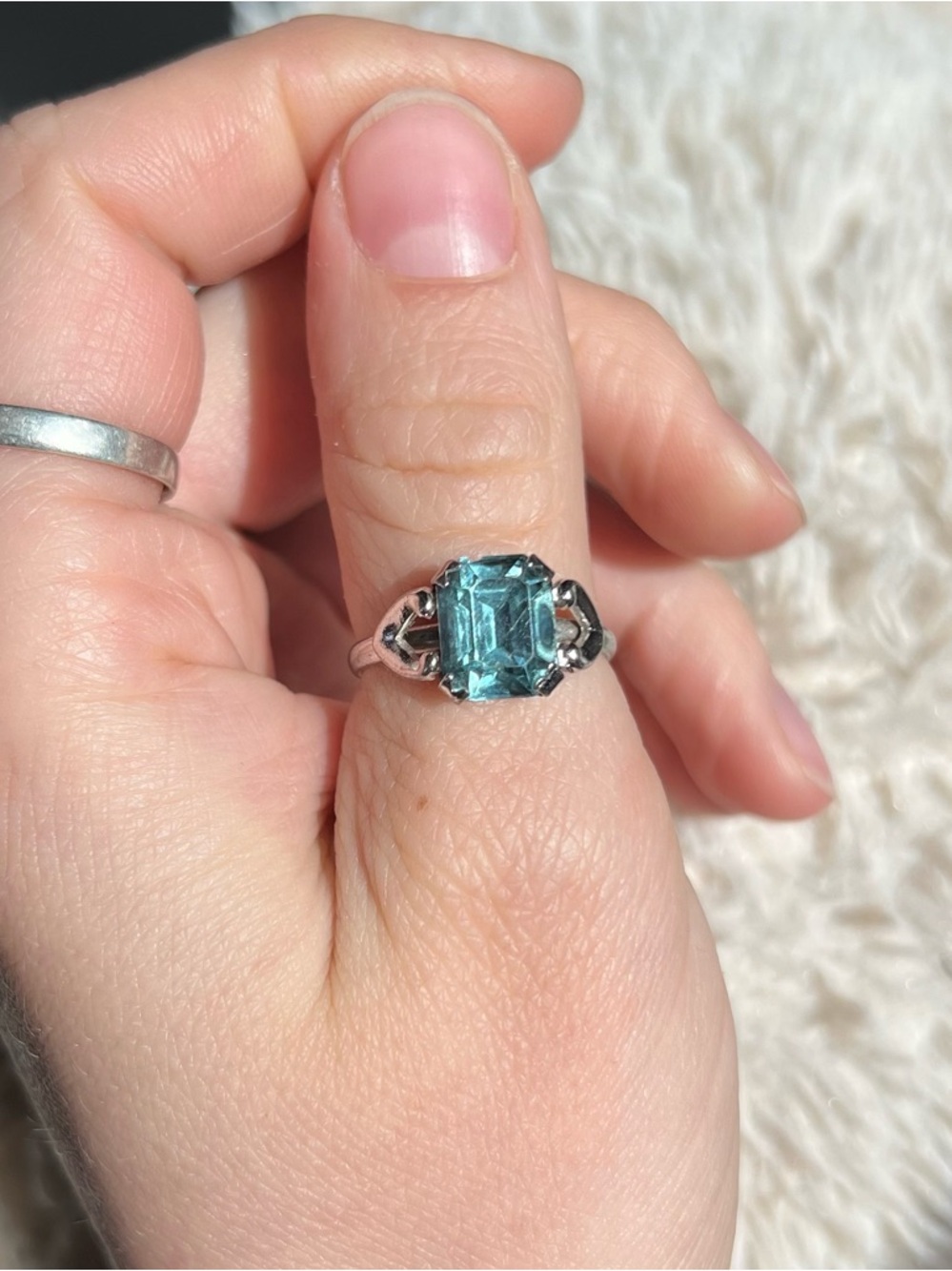 Vintage Blue & Silver Uncas Ring